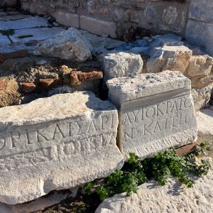 Roman ruins in the ancient city of Ephesus