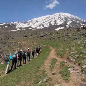 Walikng to Mount Ararat Base Camp at 3,300 metres