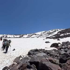 Acclimatising at the summit of Mount Ararat 4000 m.
