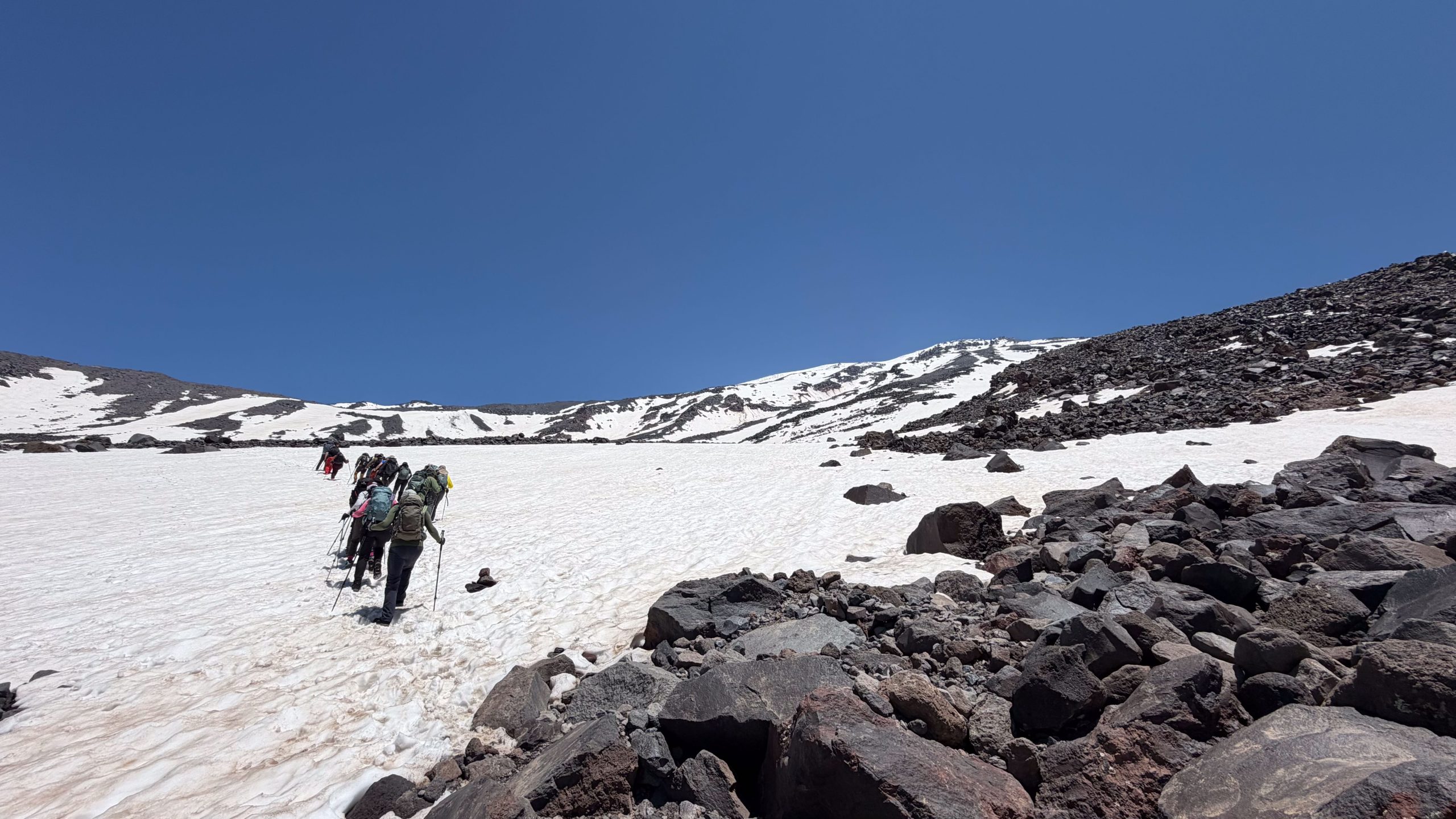 Acclimatising at the summit of Mount Ararat 4000 m.