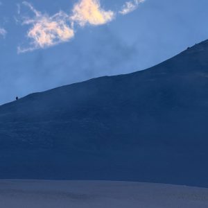 Climbers approaching the summit of Mount Ararat